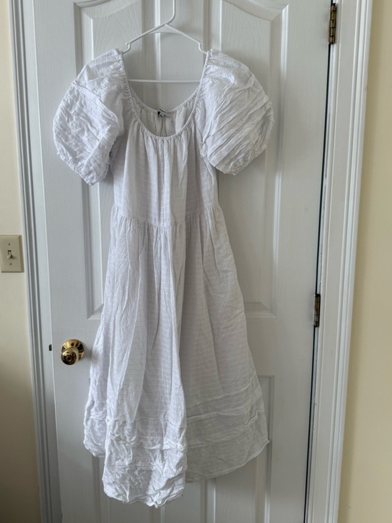 Madewell Dresses & Skirts - Madewell White Puff-Sleeve Cotton Dress